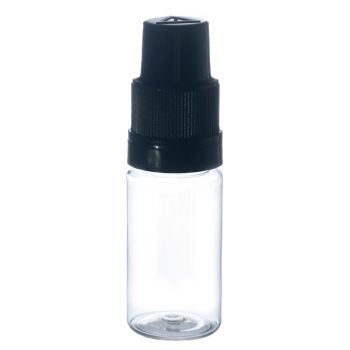 10ml Buteliukas (PET / PP) – Juodas kamštelis