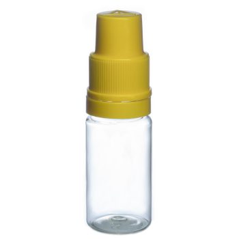 10ml Buteliukas (PET / PP) – Geltonas kamštelis