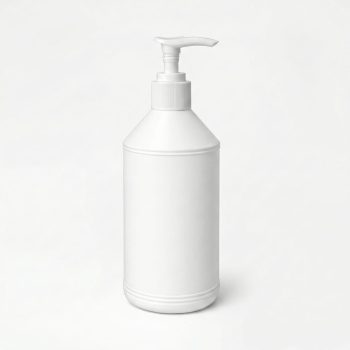 500 ml baltas HDPE butelis su pompa