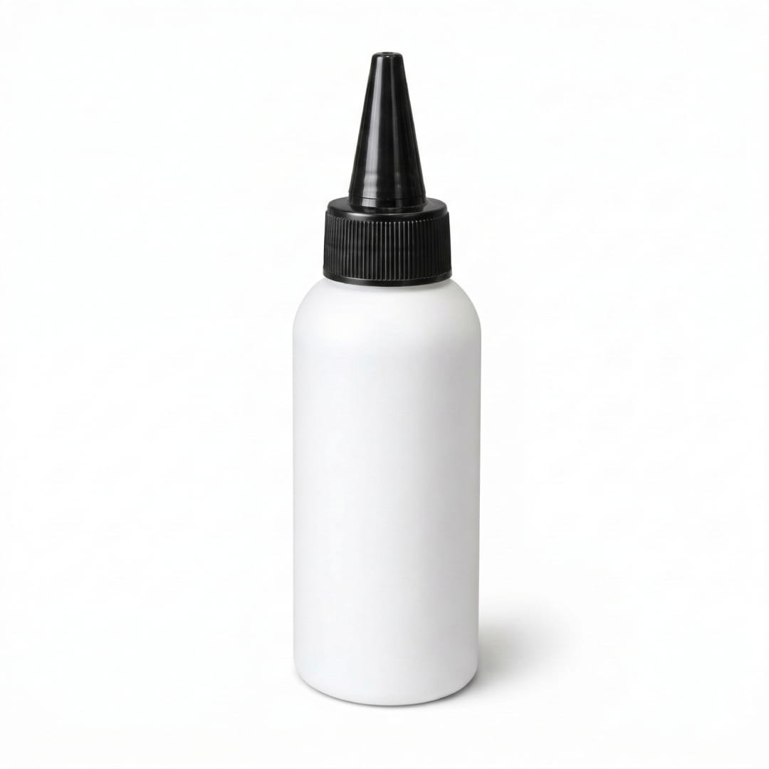100 ml Baltas HDPE butelis su dozatoriumi